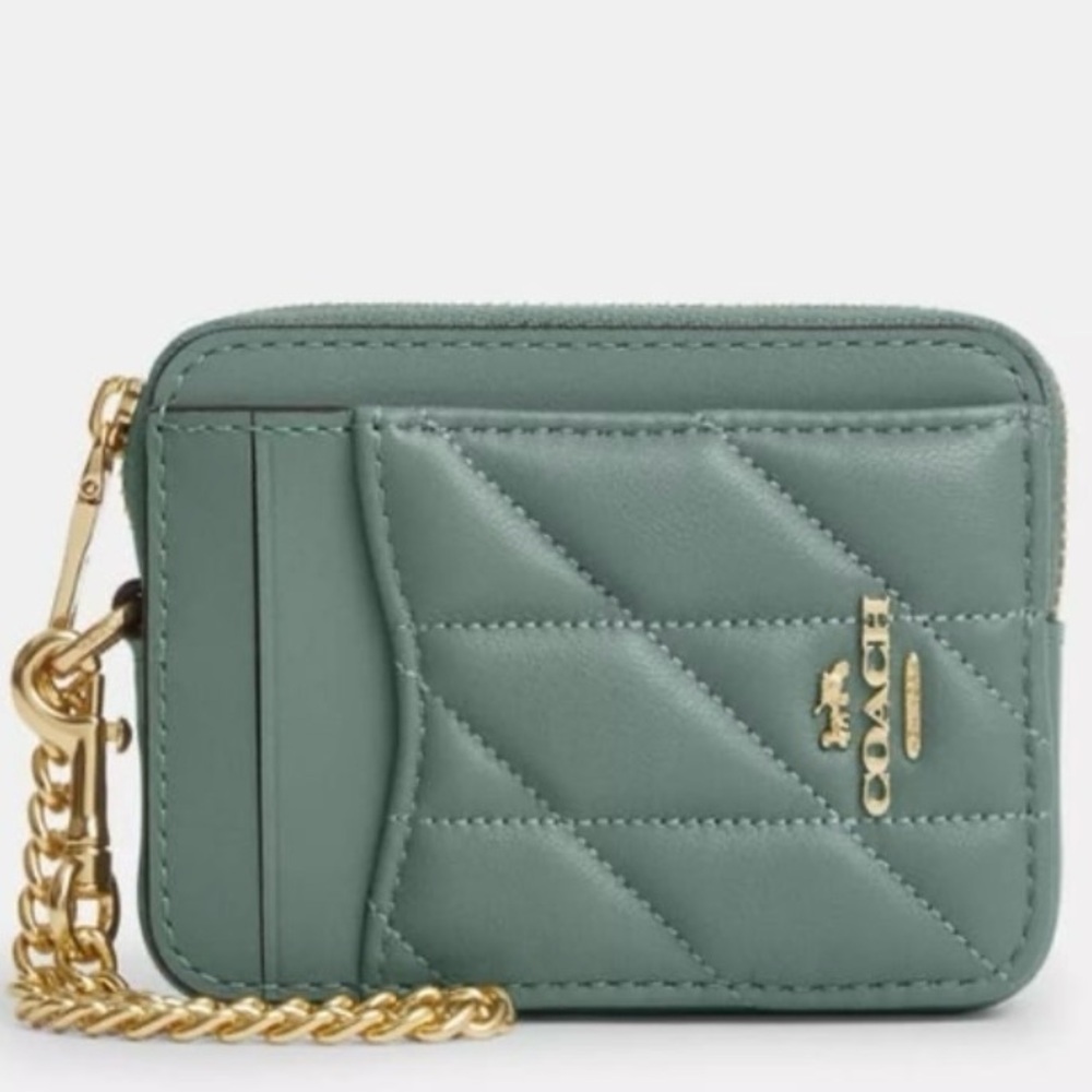 *SOLD!!!* COACH ZIP CARD CASE WITH QUILTING